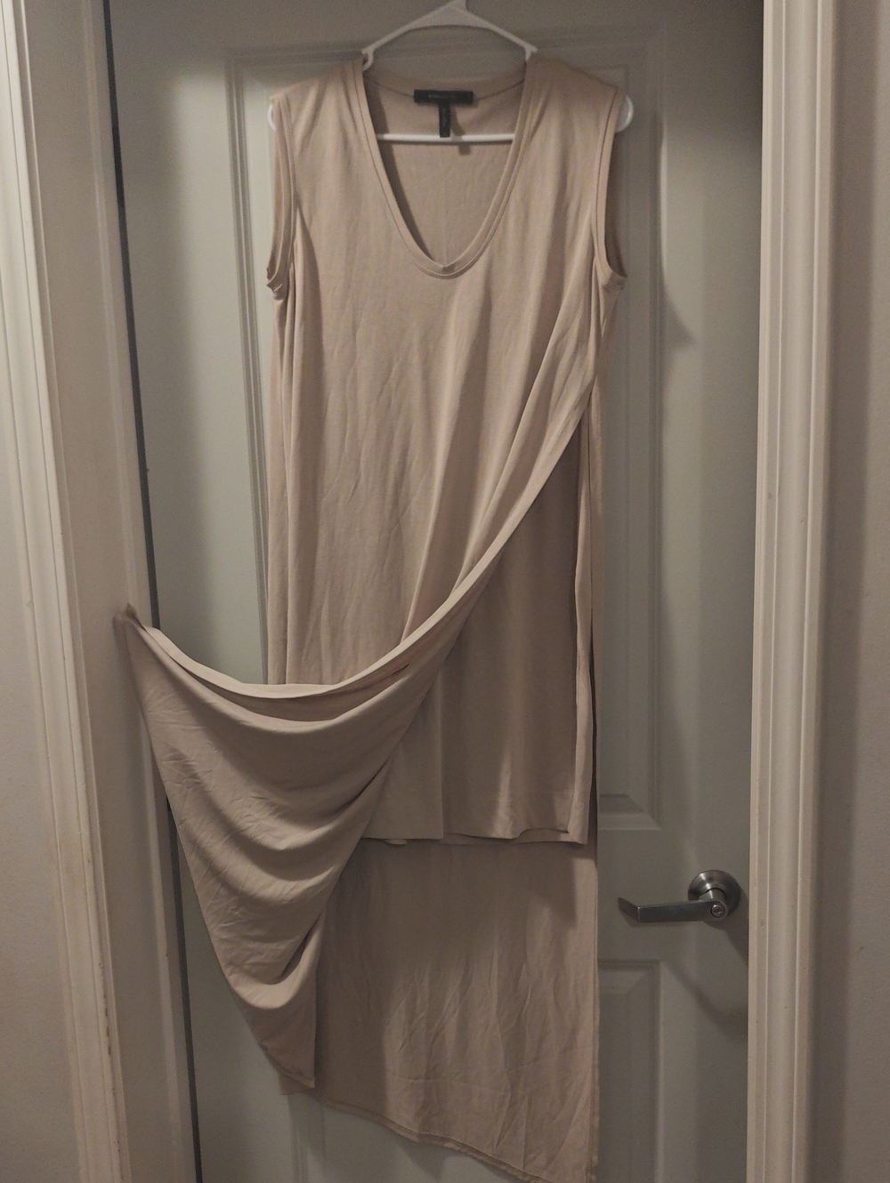 BCBGMaxAzria Neutral Tank Dress in Light Beige